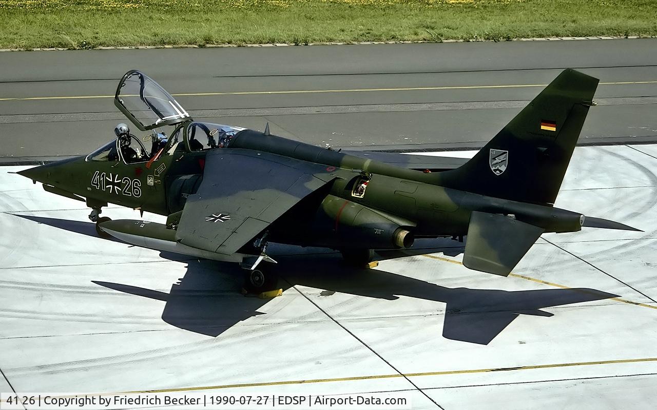 41 26, Dassault-Dornier Alpha Jet A C/N 0126, transient at Fliegerhorst Pferdsfeld