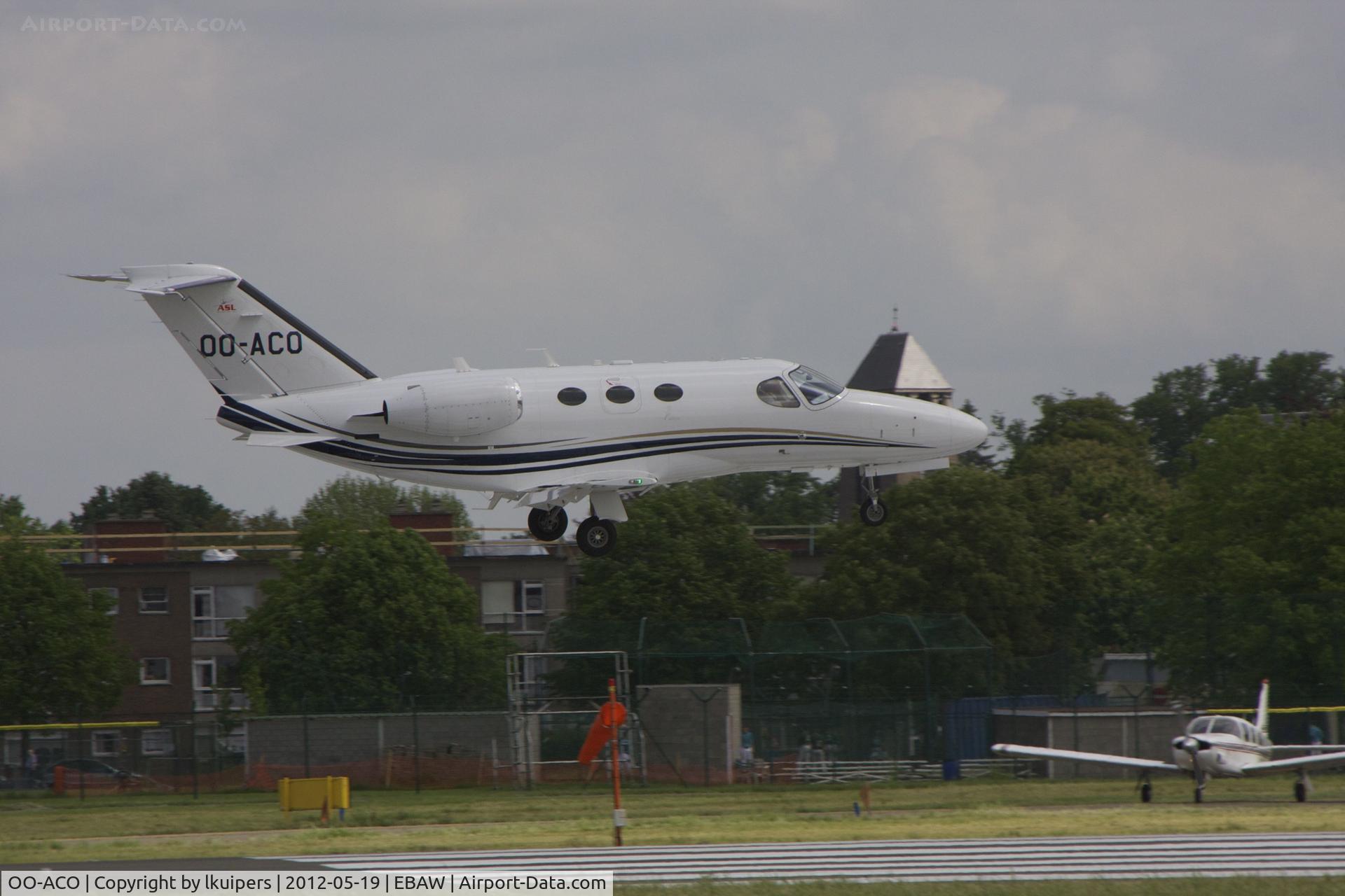 OO-ACO, 2009 Cessna 510 Citation Mustang Citation Mustang C/N 510-0260, Landing at Deurne Airport
