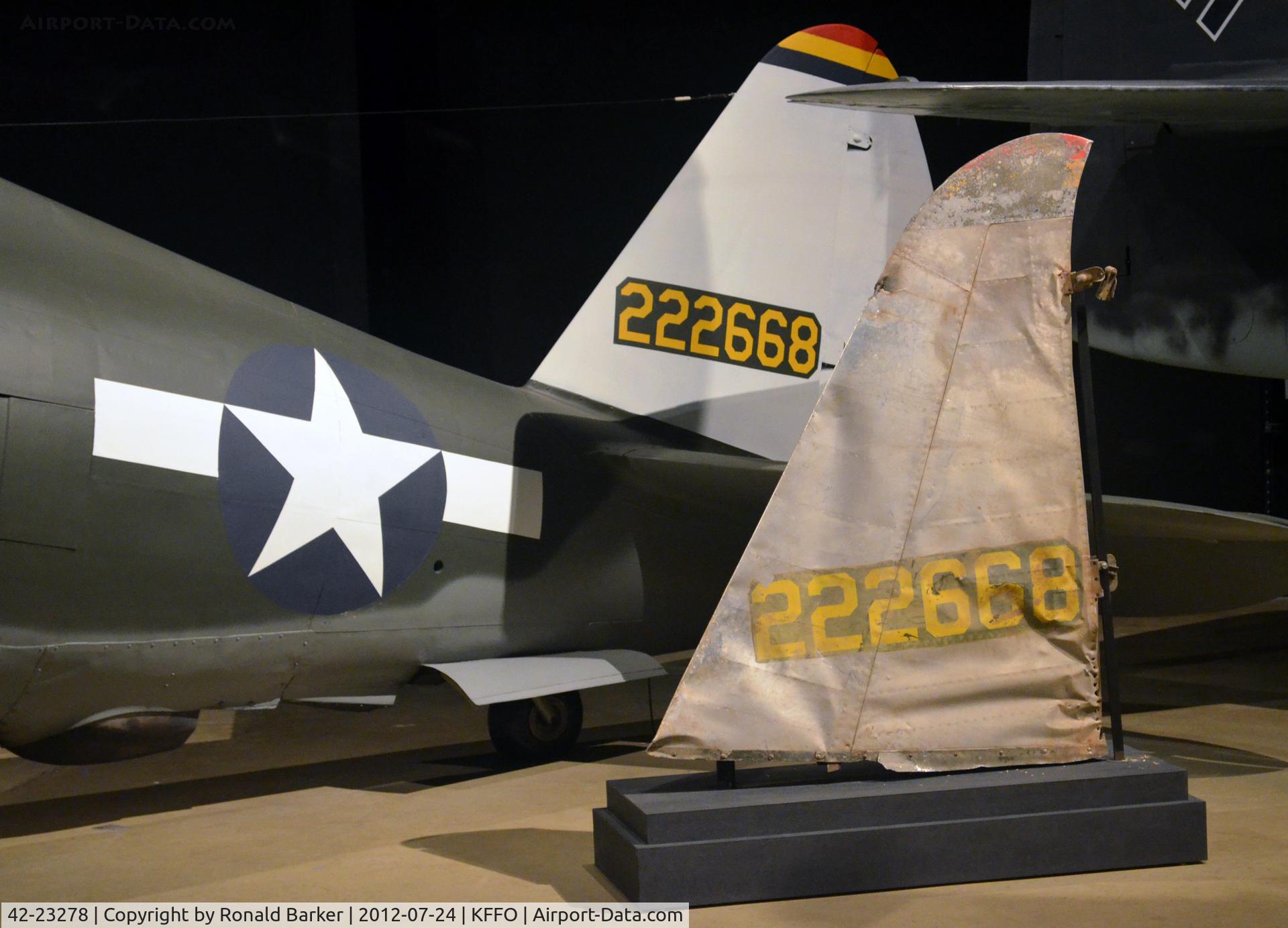 42-23278, 1942 Republic P-47D Thunderbolt C/N 42-23278/1029, AF Museum as 42-22668