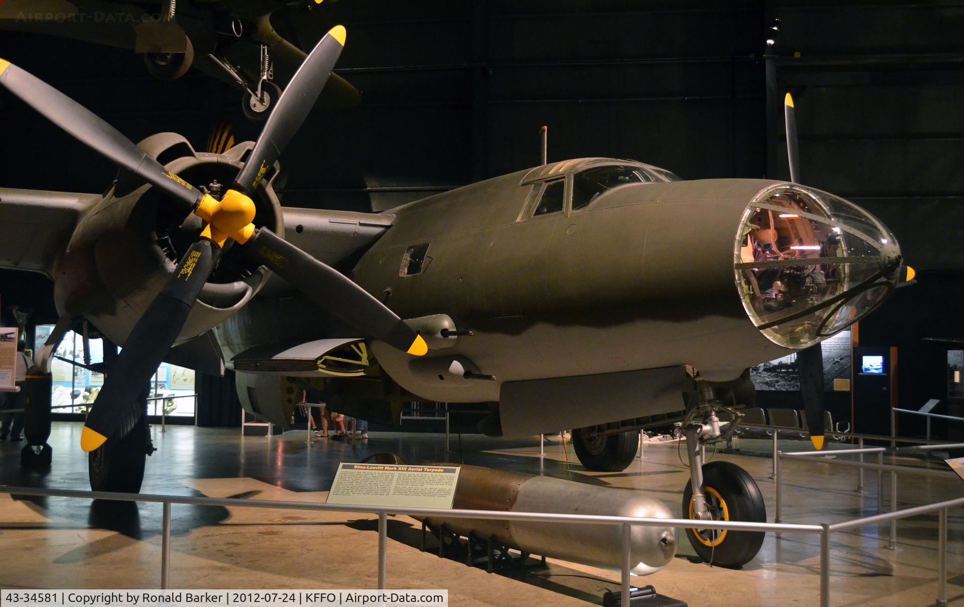 43-34581, 1943 Martin B-26G-11-MA Marauder C/N 8701, AF Museum