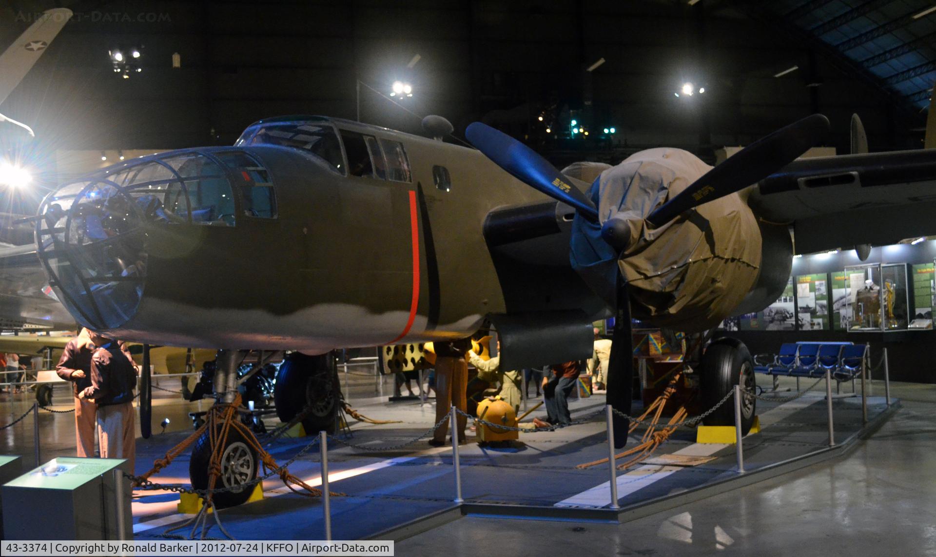 43-3374, 1943 North American B-25D Mitchell C/N 100-20700, AF Museum shown as 40-2344