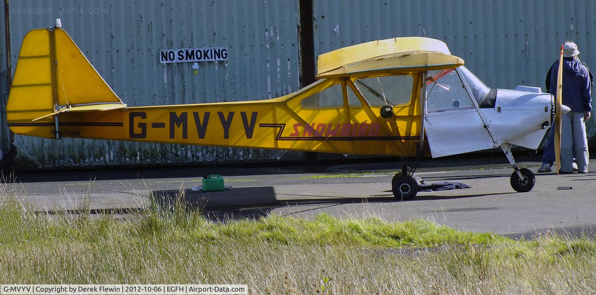 G-MVYV, 1990 Snowbird MK.IV C/N SB-024, EGFH Resident not seen outside the hanger for a long time.