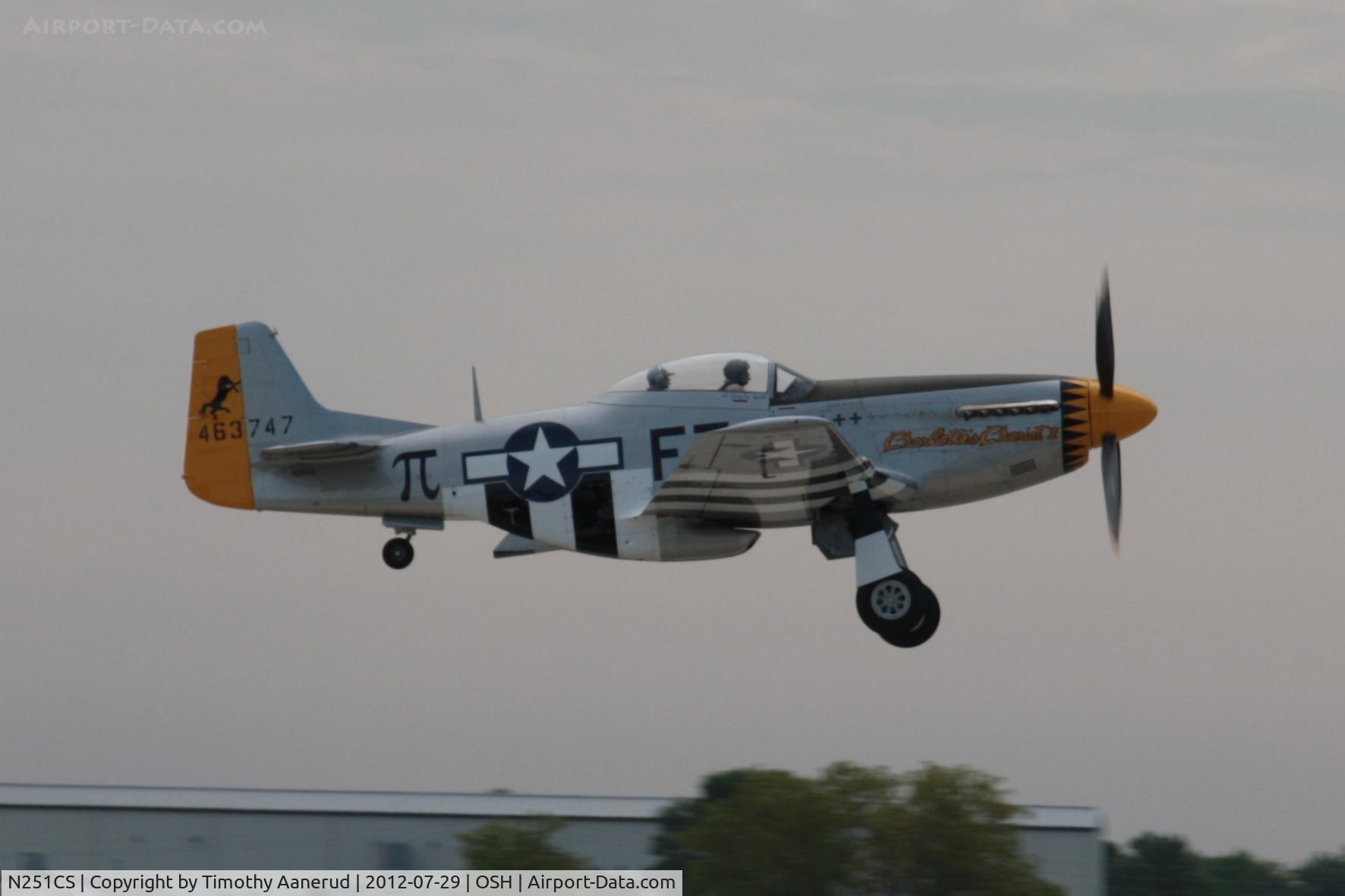 N251CS, North American F-51D Mustang C/N 44-74977N, departing 18, North American F-51D, c/n: 44-74977N