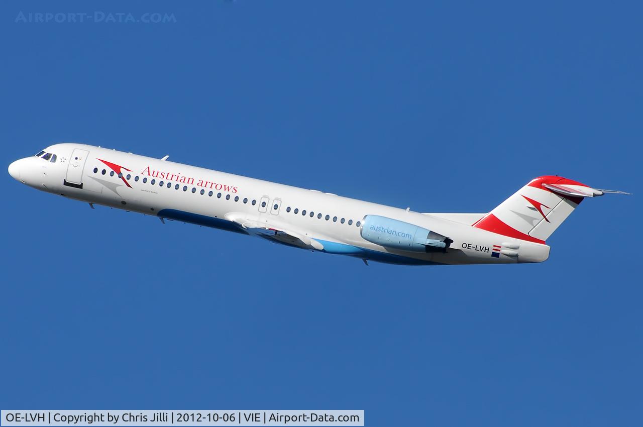 OE-LVH, 1993 Fokker 100 (F-28-0100) C/N 11456, Austrian arrows