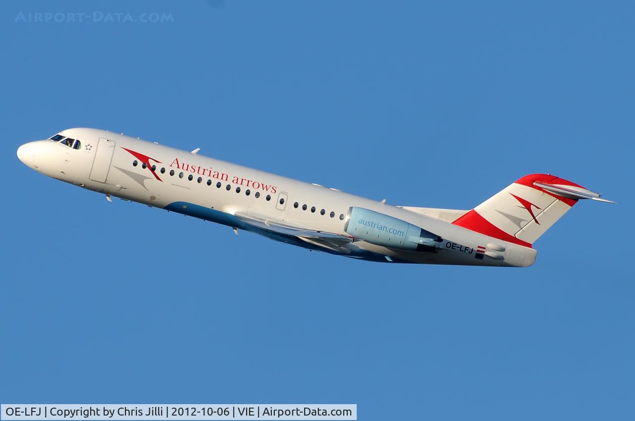OE-LFJ, 1995 Fokker 70 (F-28-0070) C/N 11532, Austrian arrows