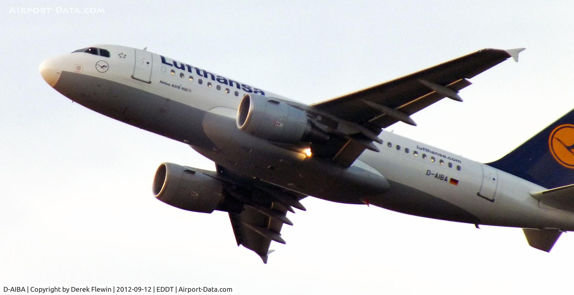 D-AIBA, 2009 Airbus A319-114 C/N 4141, Seen from our Campsite whilst staying in Berlin.