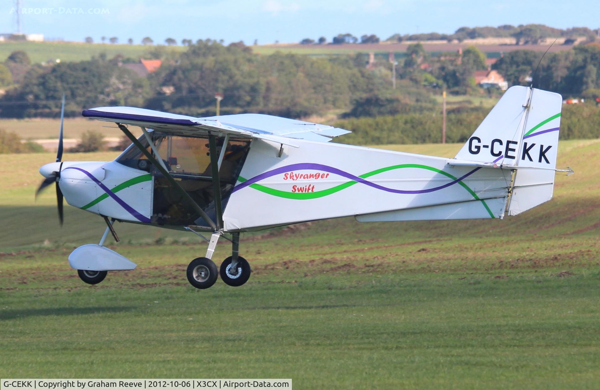 G-CEKK, 2007 Skyranger Swift 912S(1) C/N BMAA/HB/522, Just taken off.