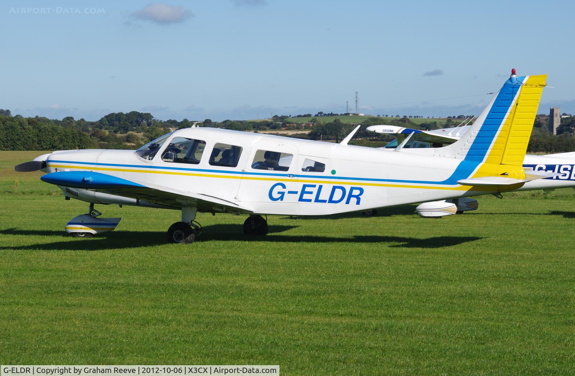 G-ELDR, 1974 Piper PA-32-260 Cherokee Six Cherokee Six C/N 32-7400027, Parked at Northrepps.