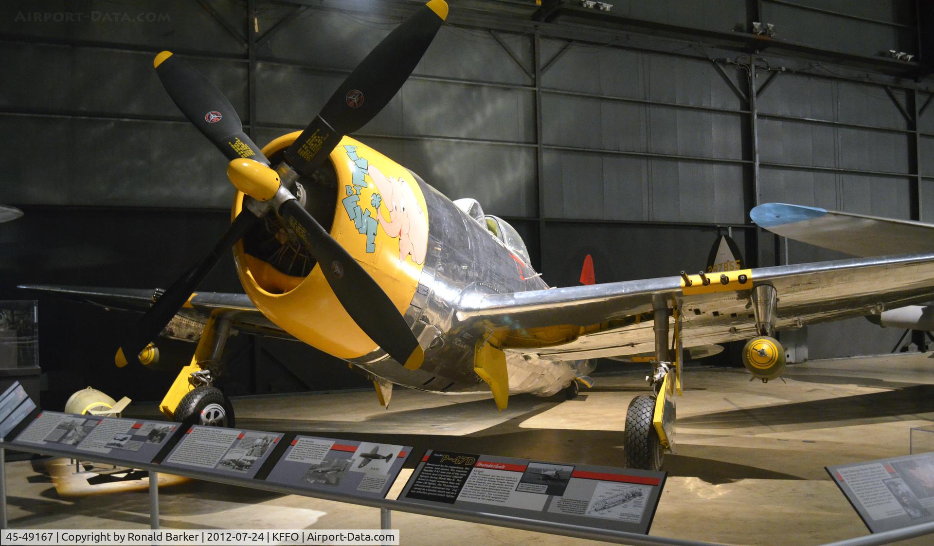 45-49167, 1942 Republic P-47D-15-RA Thunderbolt C/N 399-55706, AF Museum  shown as 44-32718