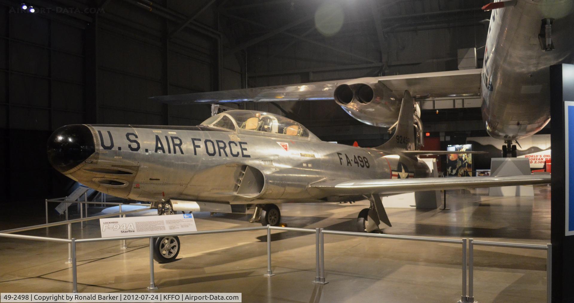 49-2498, 1949 Lockheed F-94A-5-LO Starfire C/N 780-7020, AF Museum