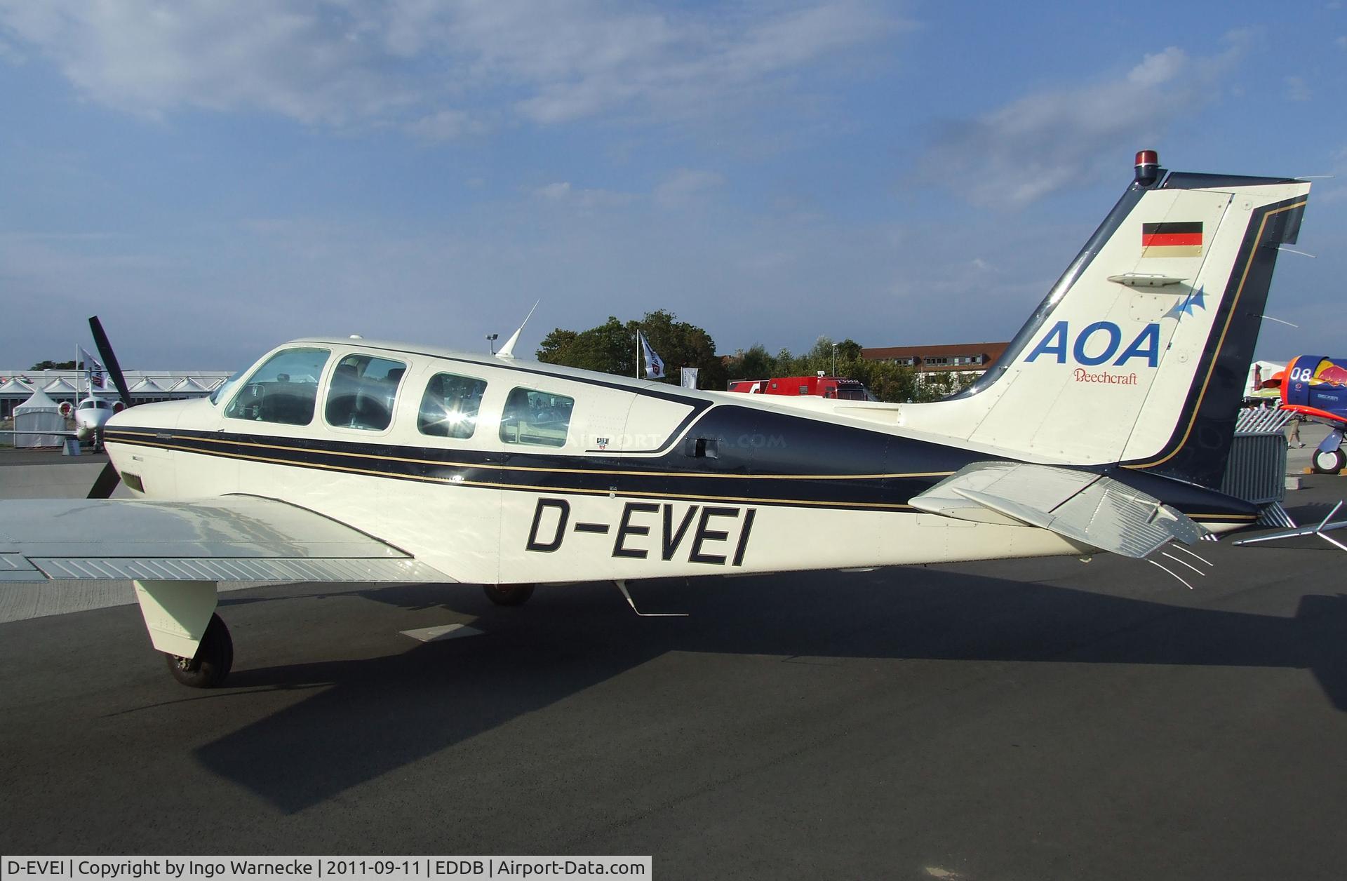 D-EVEI, Beech A36 Bonanza 36 C/N E-2722, Beechcraft A36 Bonanza at the ILA 2012, Berlin