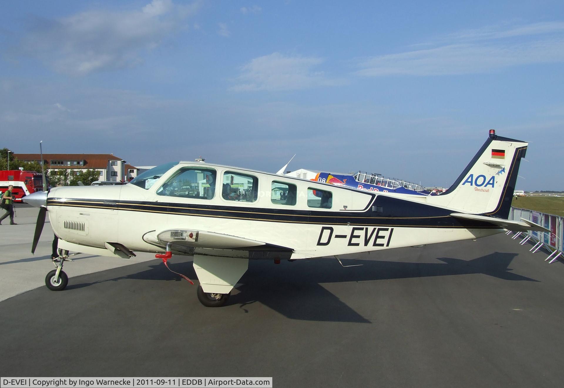 D-EVEI, Beech A36 Bonanza 36 C/N E-2722, Beechcraft A36 Bonanza at the ILA 2012, Berlin