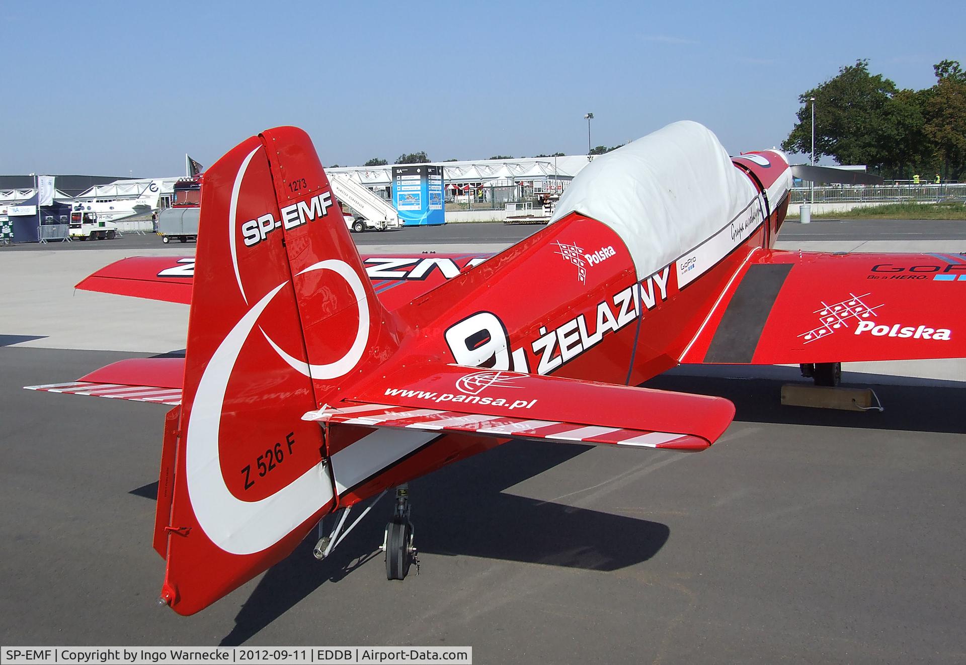 SP-EMF, Zlin Z-526F Trener Master C/N 1273, Zlin Z-526F Trener Master of the Zelazny aerobatic team at the ILA 2012, Berlin