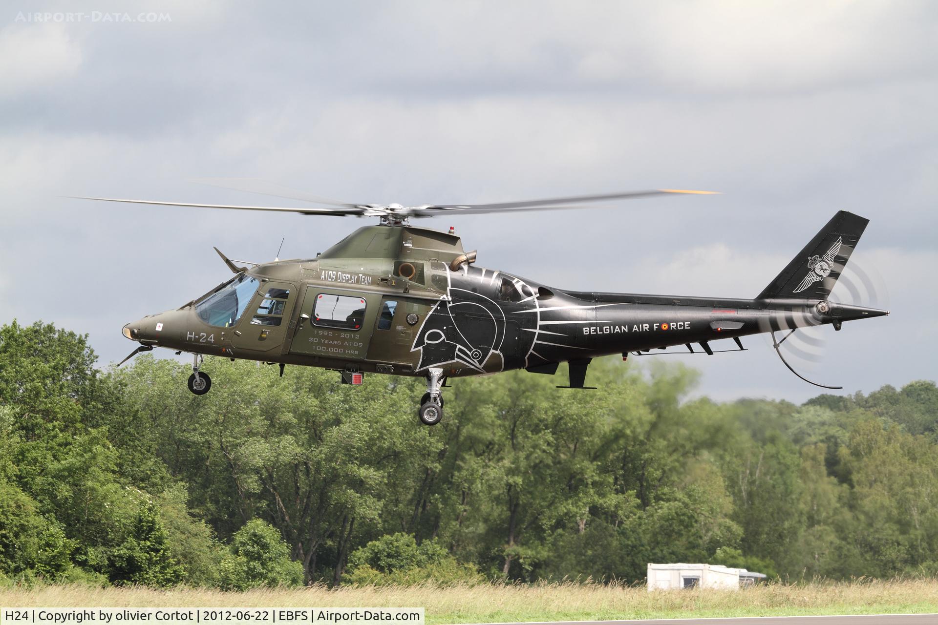 H24, Agusta A-109BA C/N 0324, demo aircraft, florennes 2012