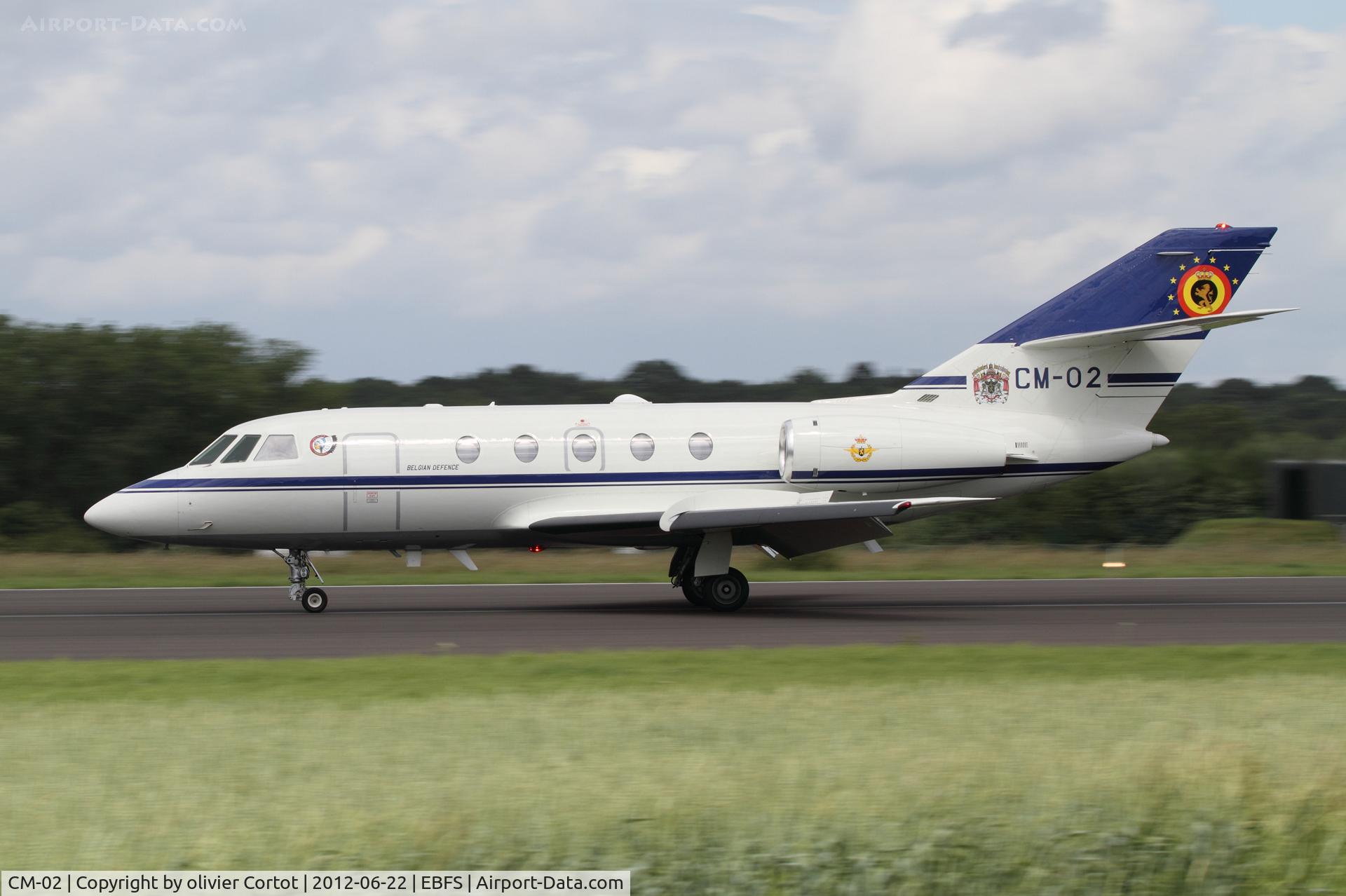CM-02, 1973 Dassault Falcon (Mystere) 20E C/N 278, landing at florennes