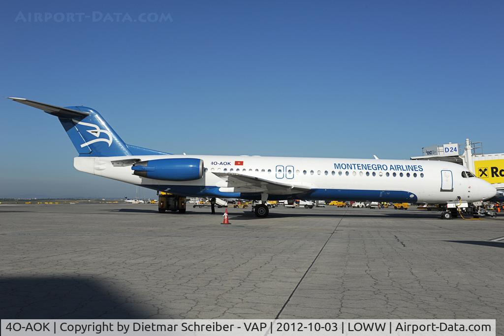 4O-AOK, 1989 Fokker 100 (F-28-0100) C/N 11272, Montenegro Airlines Fokker 100