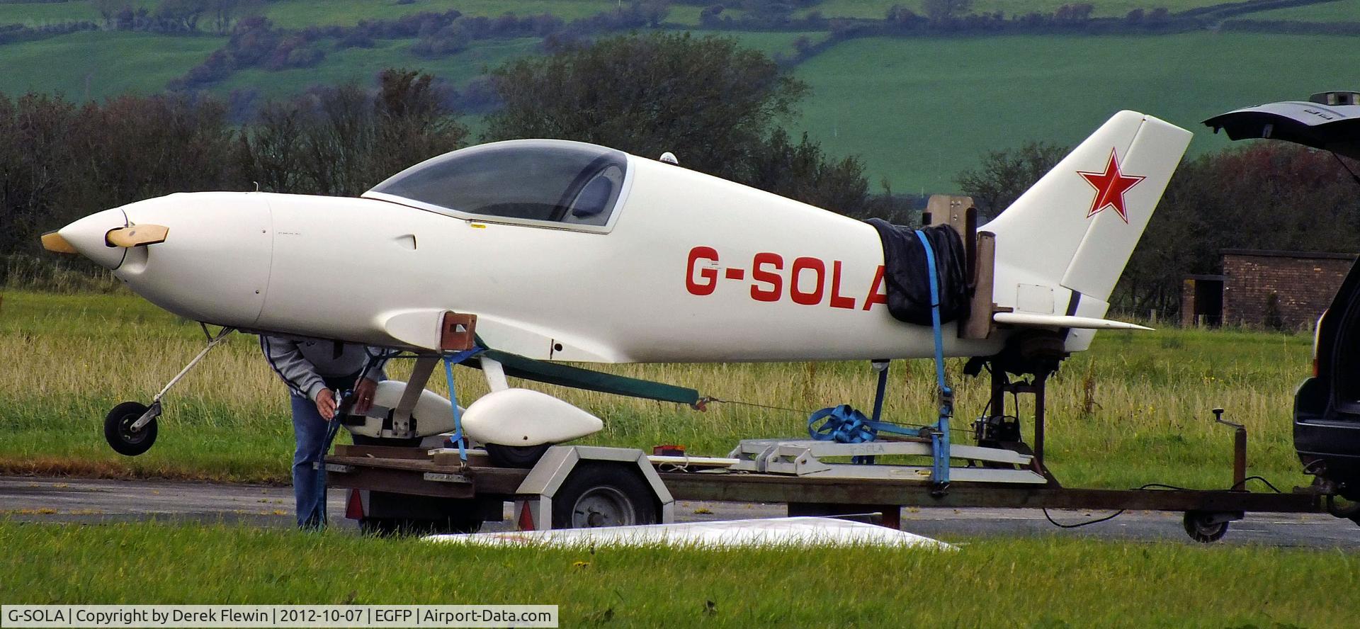 G-SOLA, 1988 Star-Lite SL-1 C/N PFA 175-11311, EGFP resident, preparing to depart.