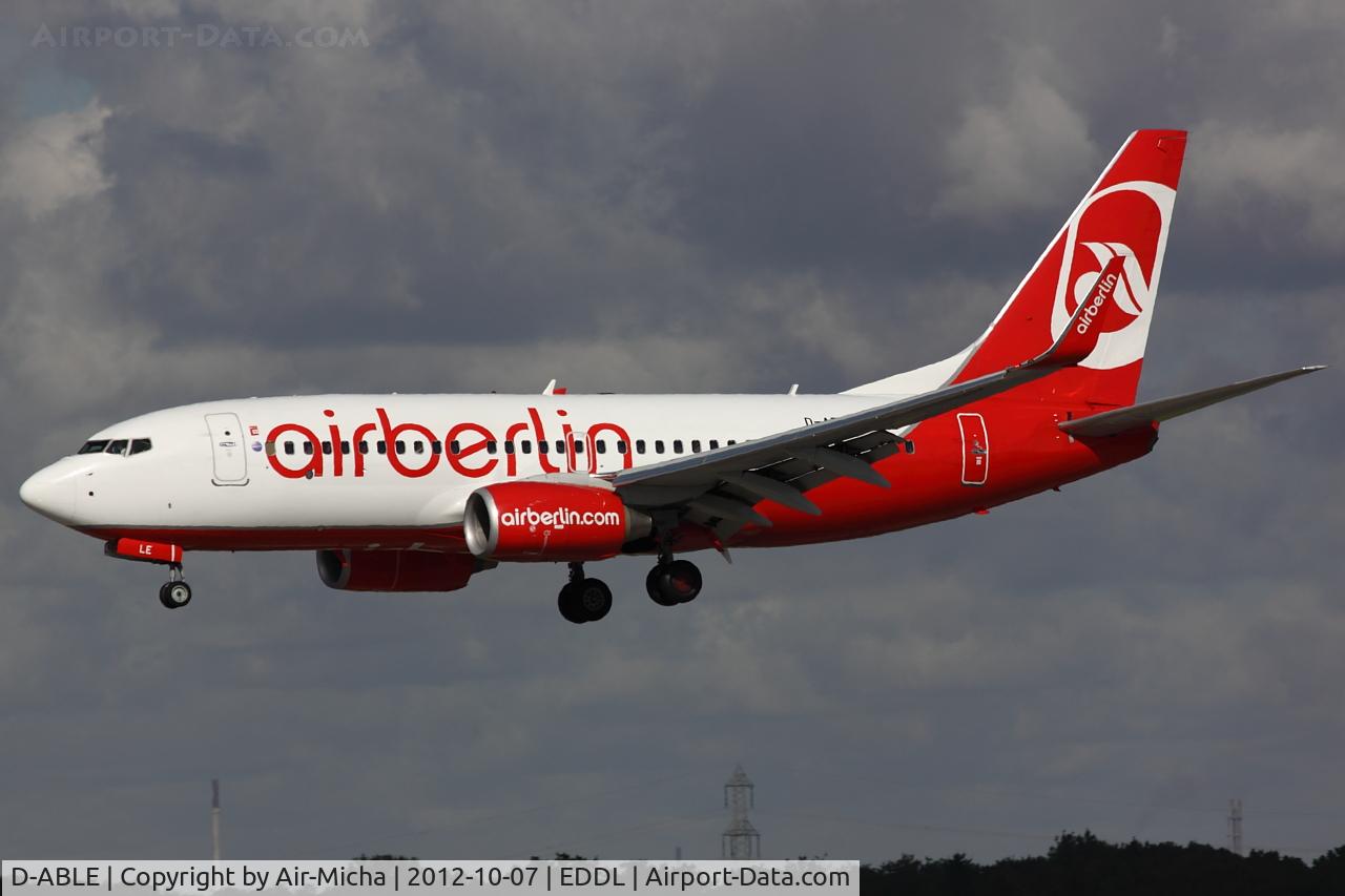D-ABLE, 2010 Boeing 737-76J C/N 36873, Air Berlin, Boeing 737-76J (WL), CN: 36873/3496