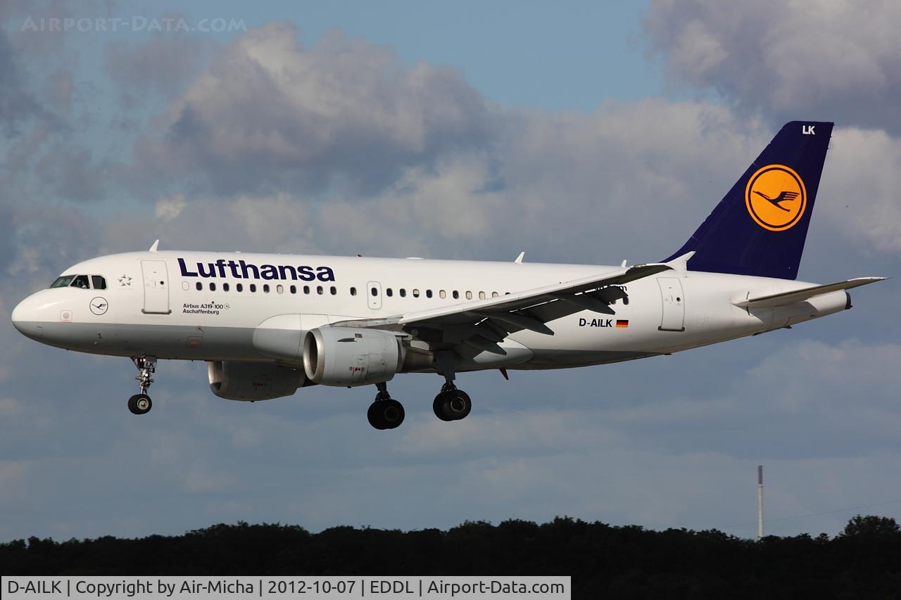 D-AILK, 1997 Airbus A319-114 C/N 679, Lufthansa, Airbus A319-114, CN: 0679, Name: Aschaffenbug