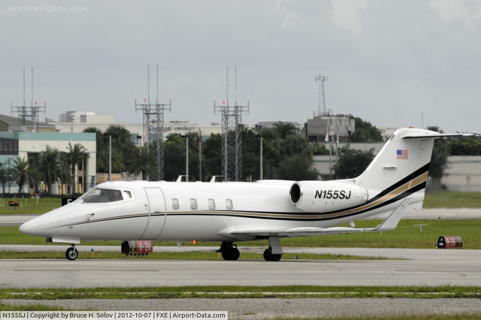 N155SJ, 1984 Gates Learjet 55 C/N 102, Taxiing for takeoff