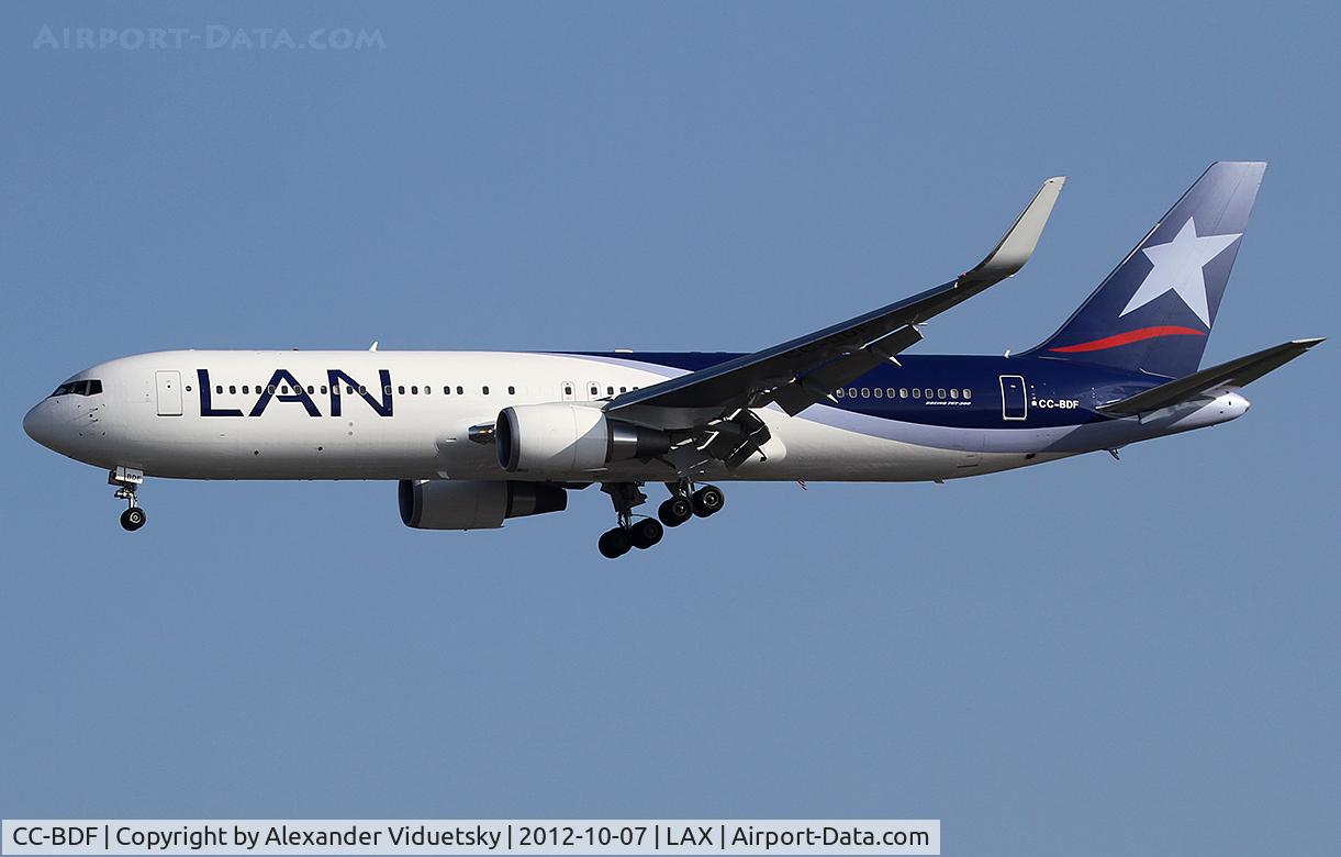 CC-BDF, 2012 Boeing 767-316/ER C/N 41746, Landing at the LAX.