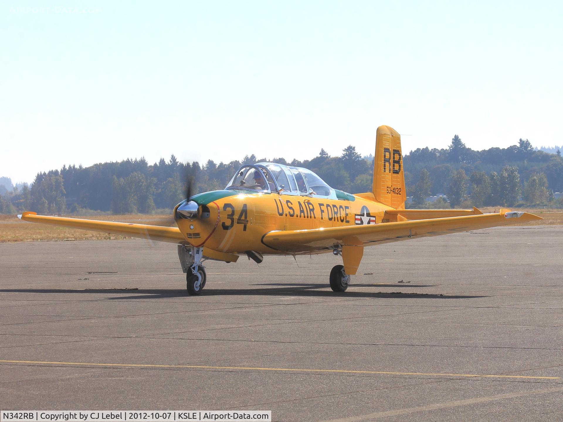 N342RB, 1955 Beech (CCF) T-34A (A45) Mentor C/N 34-101, Salem, OR