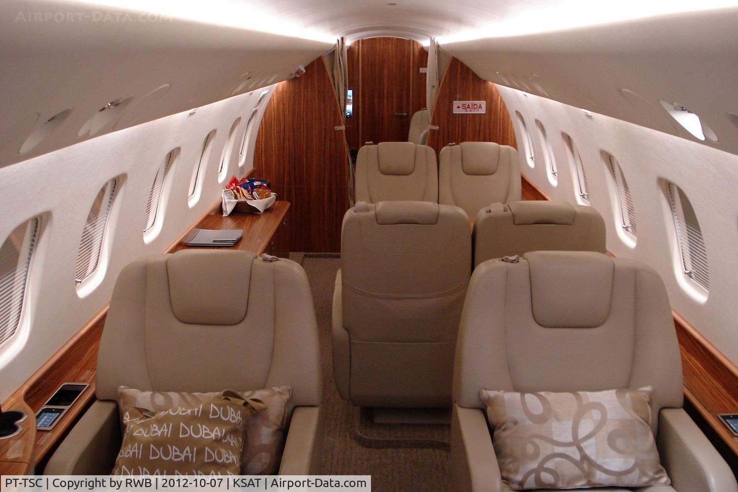 PT-TSC, 2012 Embraer EMB-135BJ Legacy 650 C/N 14501149, Interior looking aft.