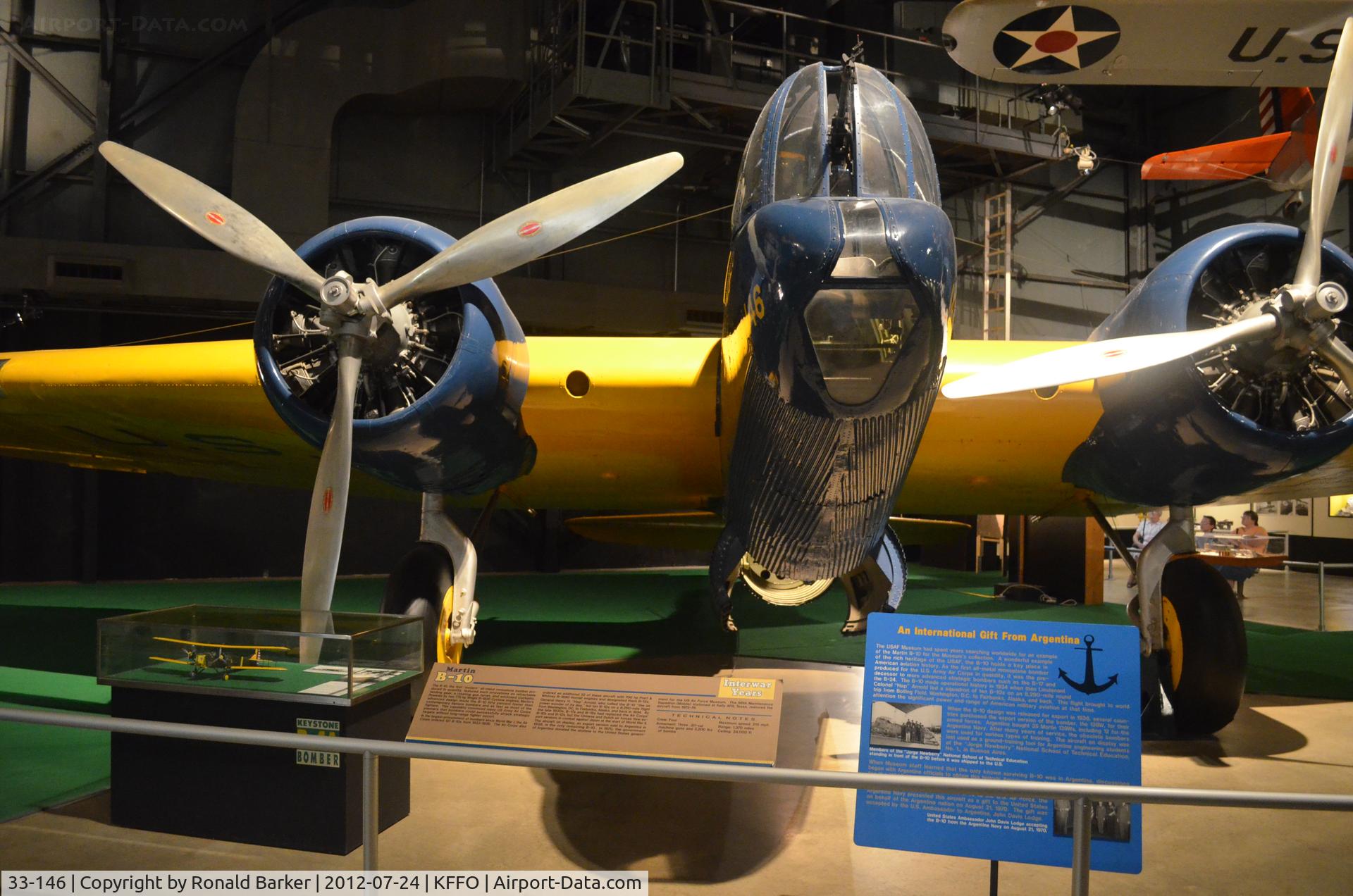 33-146, 1933 Martin YB-10 C/N 514, B-10 at the AF Museum