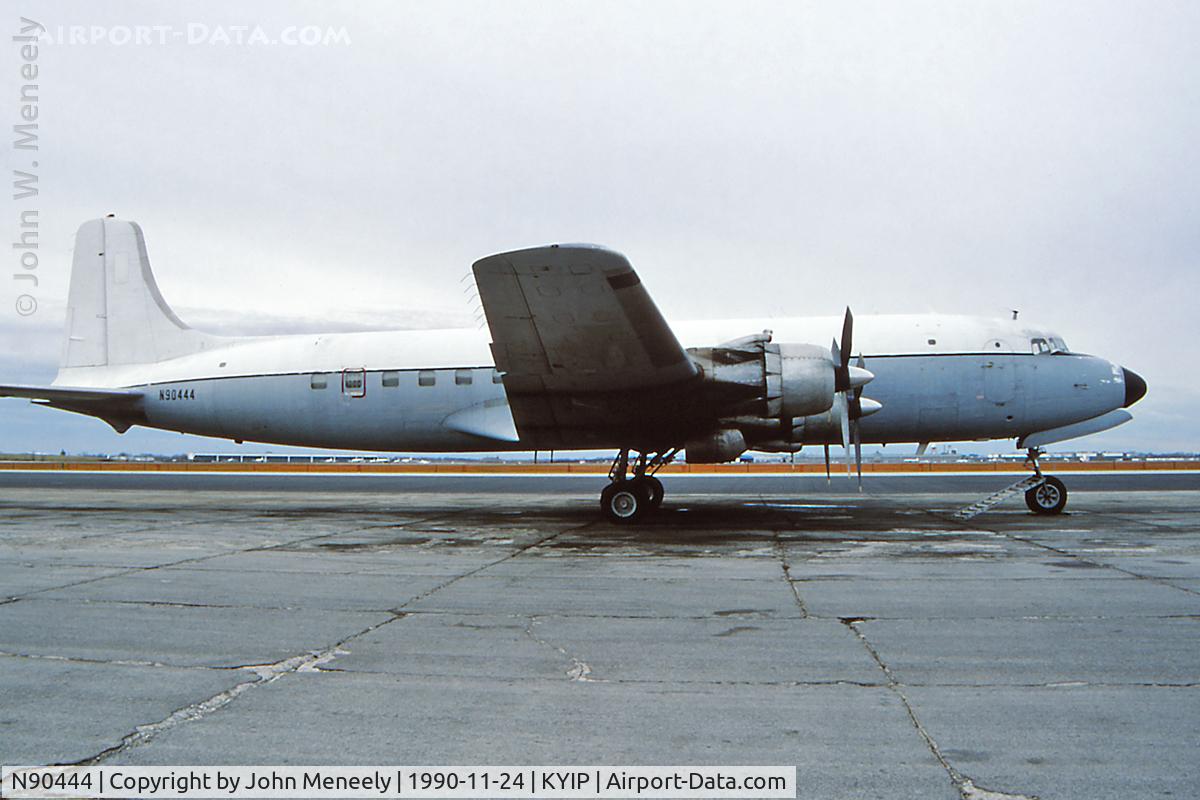N90444, 1955 Douglas C-118A Liftmaster (DC-6A) C/N 44632, A cold day at YIP