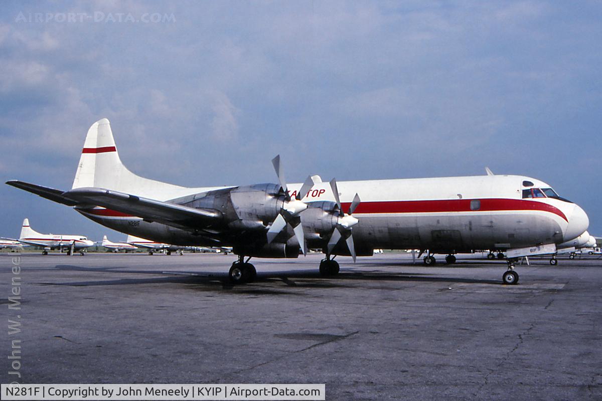 N281F, 1959 Lockheed L-188A Electra C/N 1079, Sept. 1995 - Zantop's ramp at YIP