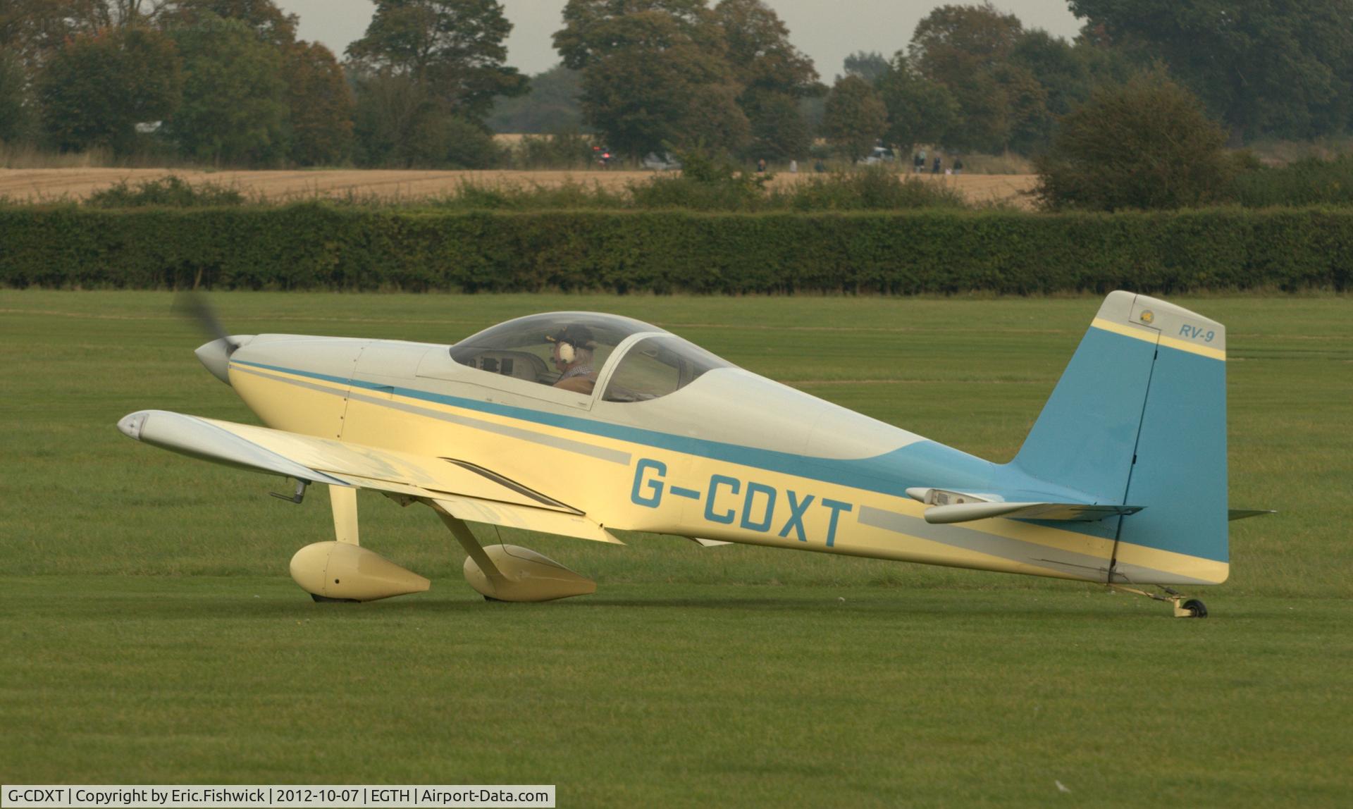 G-CDXT, 2006 Van's RV-9 C/N PFA 320-14376, 1. G-CDXT departing Shuttleworth Autumn Air Show, October, 2012