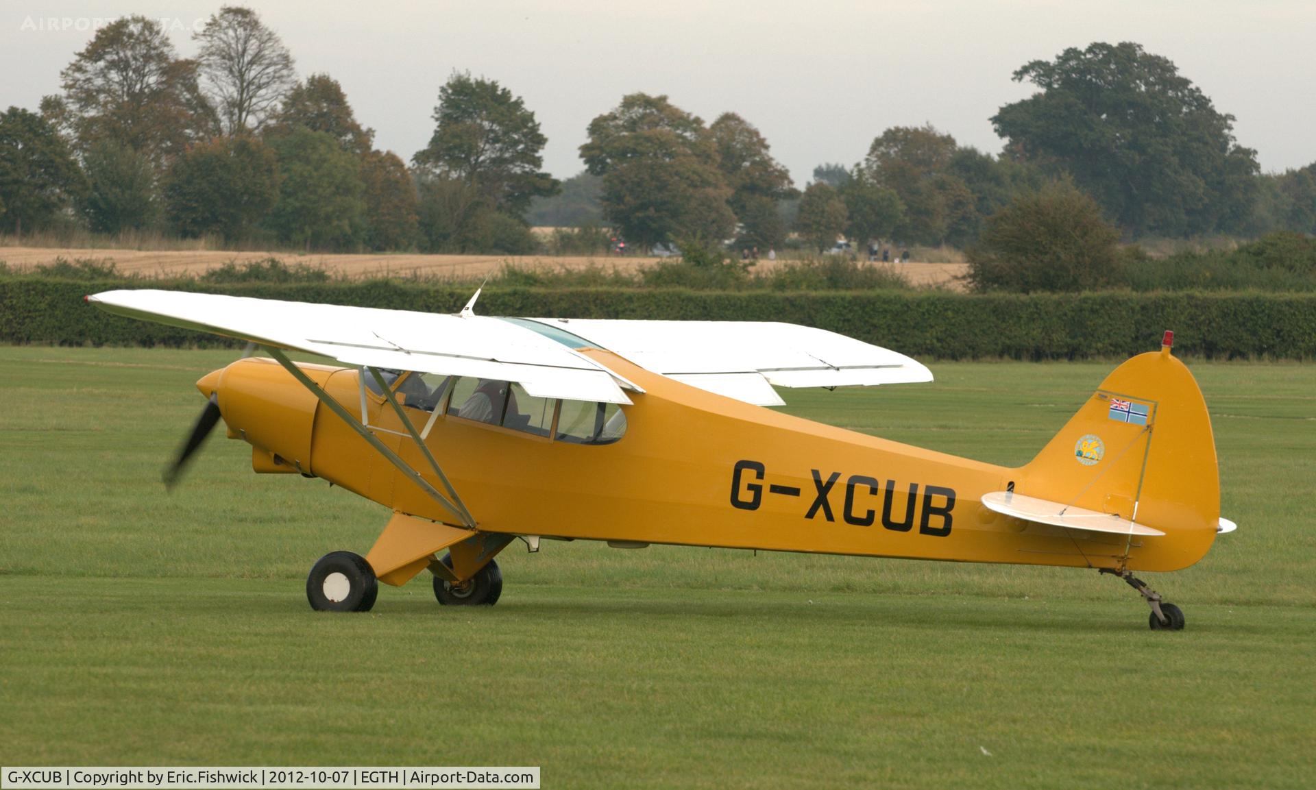 G-XCUB, 1981 Piper PA-18-150 Super Cub C/N 18-8109036, 1. G-XCUB departing Shuttleworth Autumn Air Show, October, 2012
