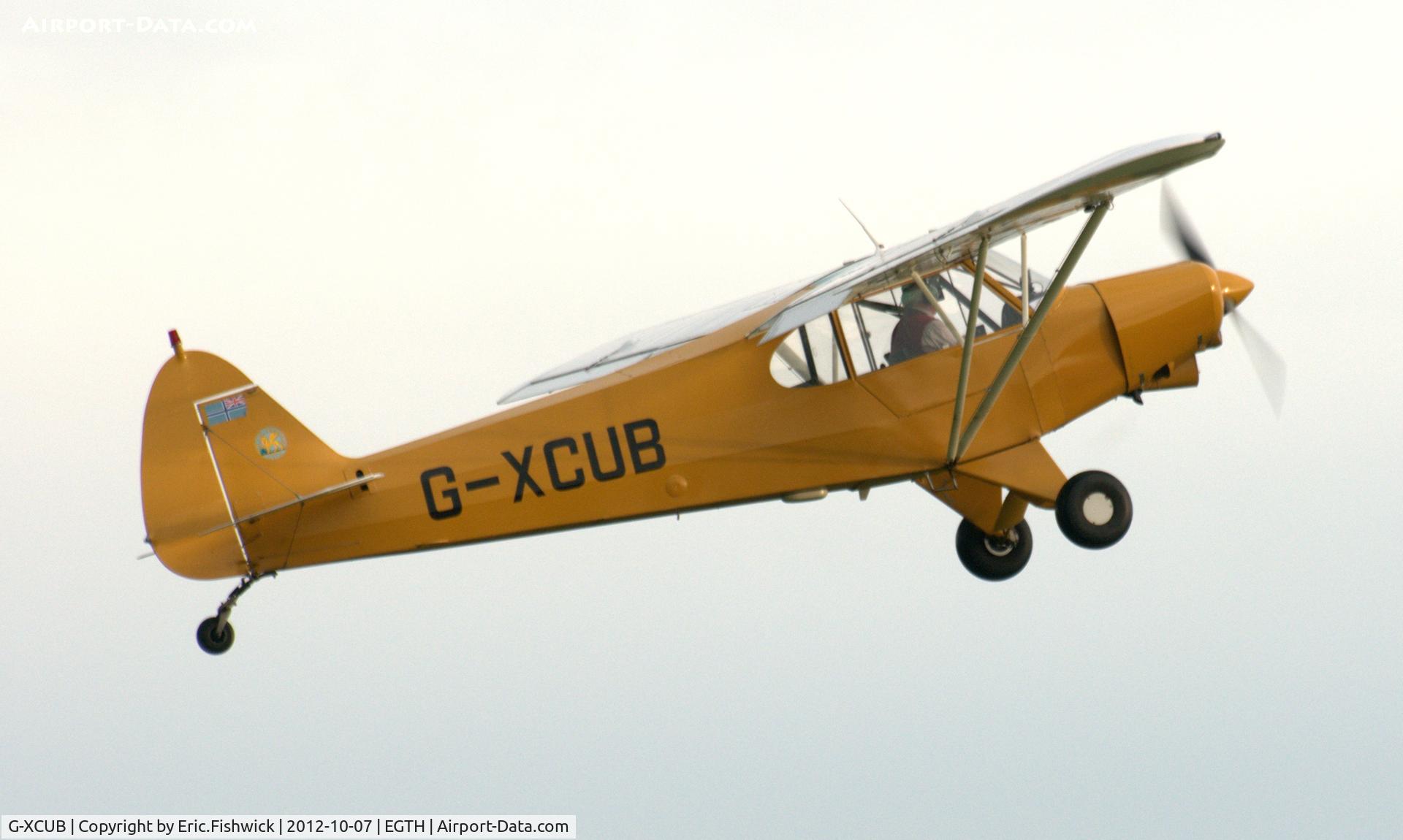G-XCUB, 1981 Piper PA-18-150 Super Cub C/N 18-8109036, 4. G-XCUB departing Shuttleworth Autumn Air Show, October, 2012