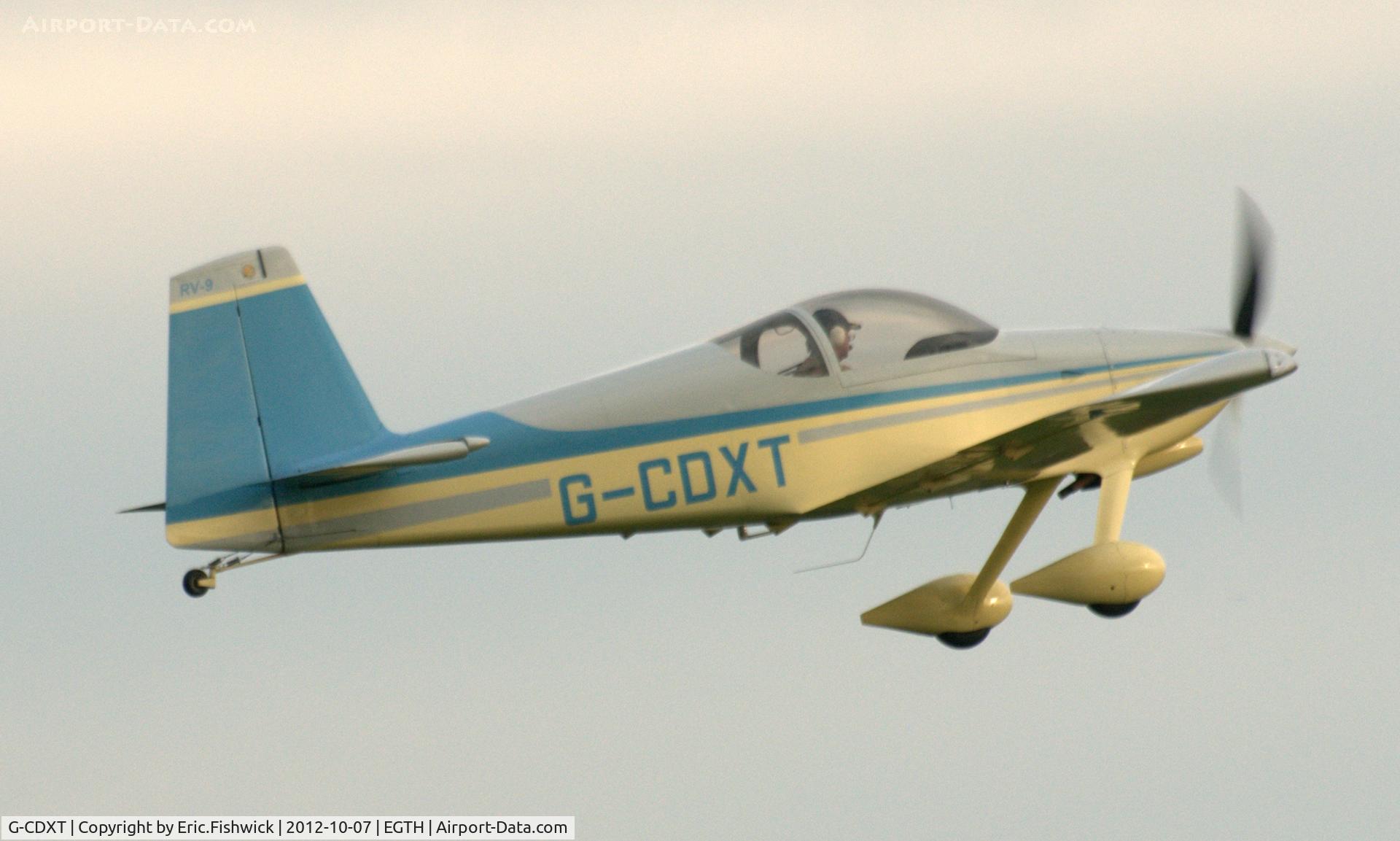G-CDXT, 2006 Van's RV-9 C/N PFA 320-14376, 4. G-CDXT departing Shuttleworth Autumn Air Show, October, 2012