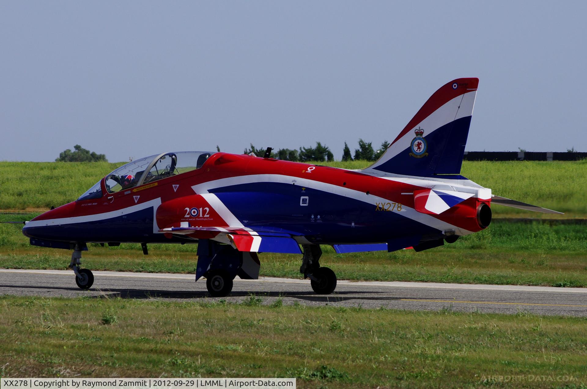 XX278, 1978 Hawker Siddeley Hawk T.1A C/N 103/312103, Hawk XX278 RAF in Union Jack colour scheme....really beautiful.