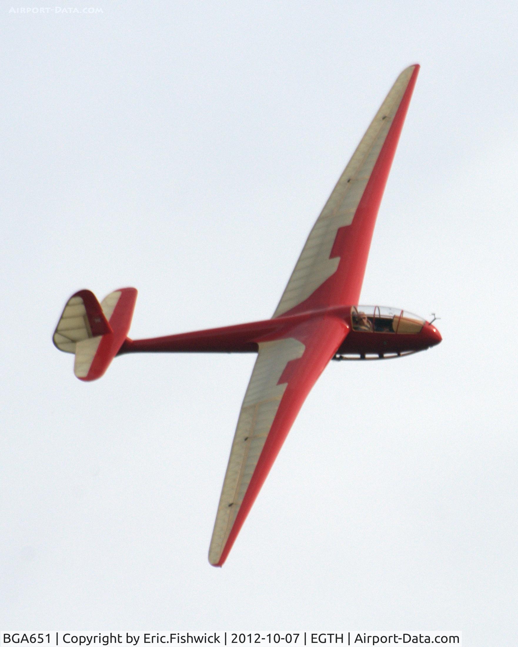 BGA651, 1939 Slingsby T-13 Petrel C/N 363, 42. BGA651 Shuttleworth Autumn Air Show, October, 2012