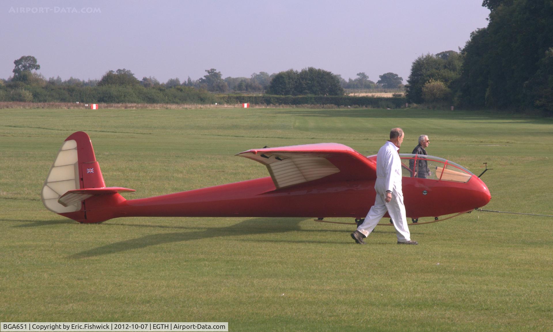 BGA651, 1939 Slingsby T-13 Petrel C/N 363, 4. BGA651 Shuttleworth Autumn Air Show, October, 2012