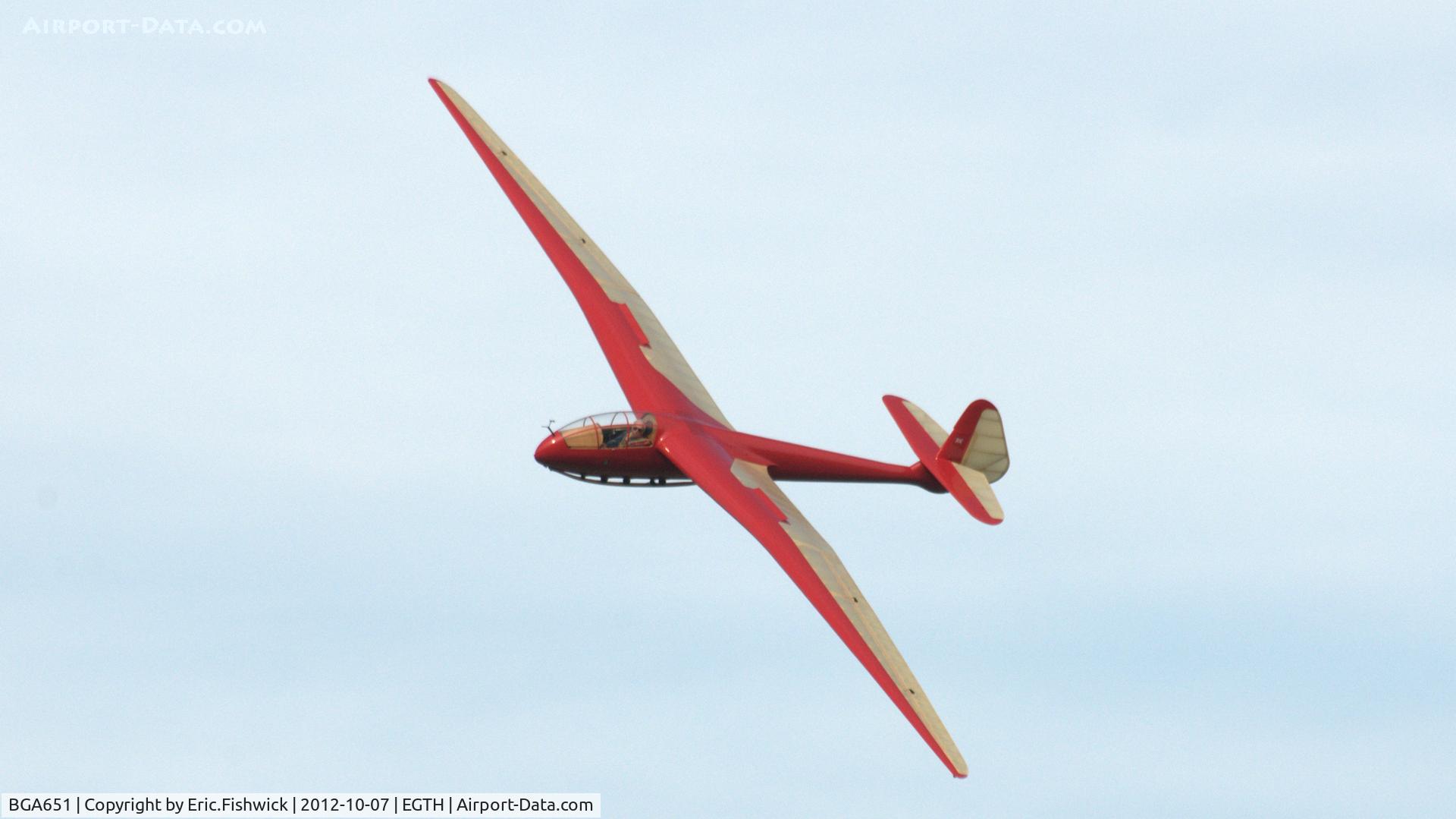 BGA651, 1939 Slingsby T-13 Petrel C/N 363, 43. BGA651 Shuttleworth Autumn Air Show, October, 2012