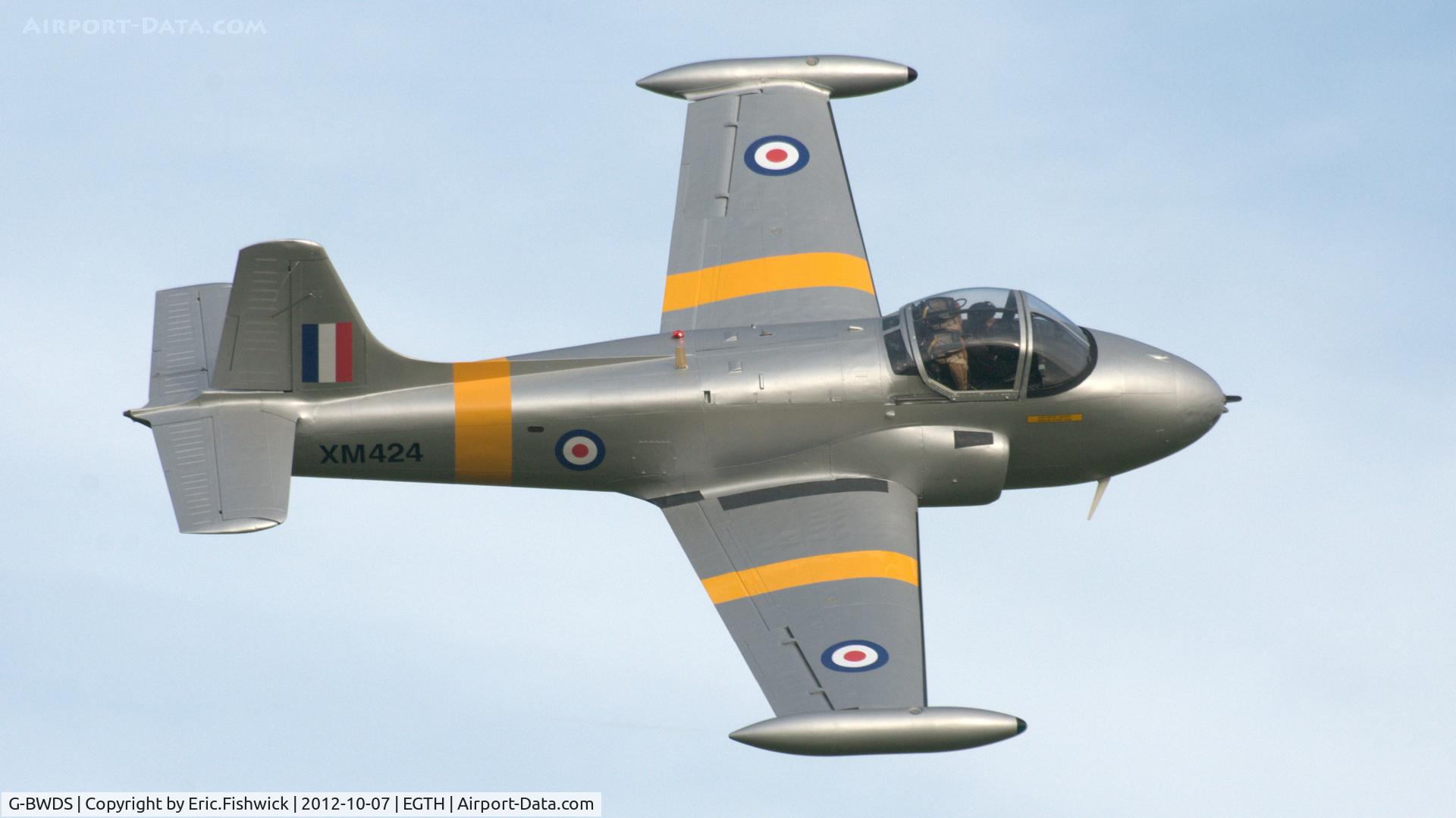 G-BWDS, 1960 Hunting P-84 Jet Provost T.3A C/N PAC/W/9231, 42. XM424 at Shuttleworth Autumn Air Show, October, 2012