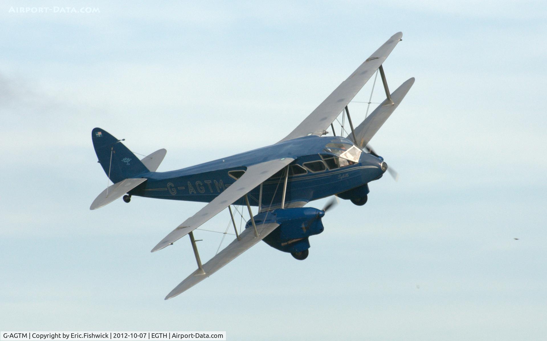 G-AGTM, 1944 De Havilland DH-89A Dominie/Dragon Rapide C/N 6746, 43. G-AGTM 'Sybille' (The Classic Aircraft Trust) at Shuttleworth Autumn Air Show, October 2012. (P.S: No passengers!)