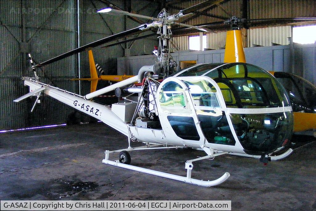 G-ASAZ, 1960 Hiller UH-12E C/N 2070, flown by Pussy Galore in the James Bond movie 