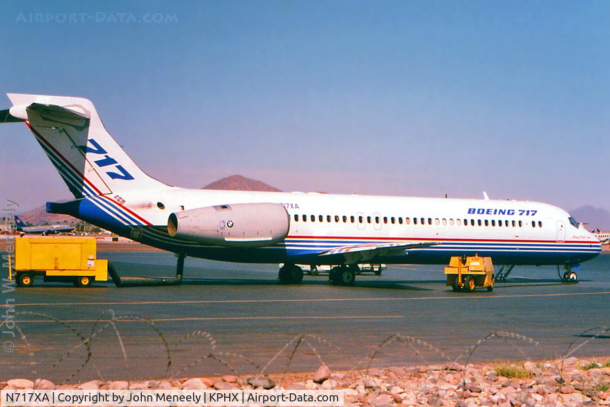 N717XA, 1998 Boeing 717-200 C/N 55000, Nov. 1999 - I believe this was the first visit of a 717 to PHX