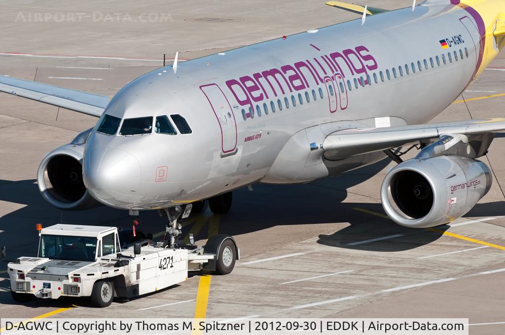 D-AGWC, 2006 Airbus A319-132 C/N 2976, Germanwings D-AGWC pushed back at CGN