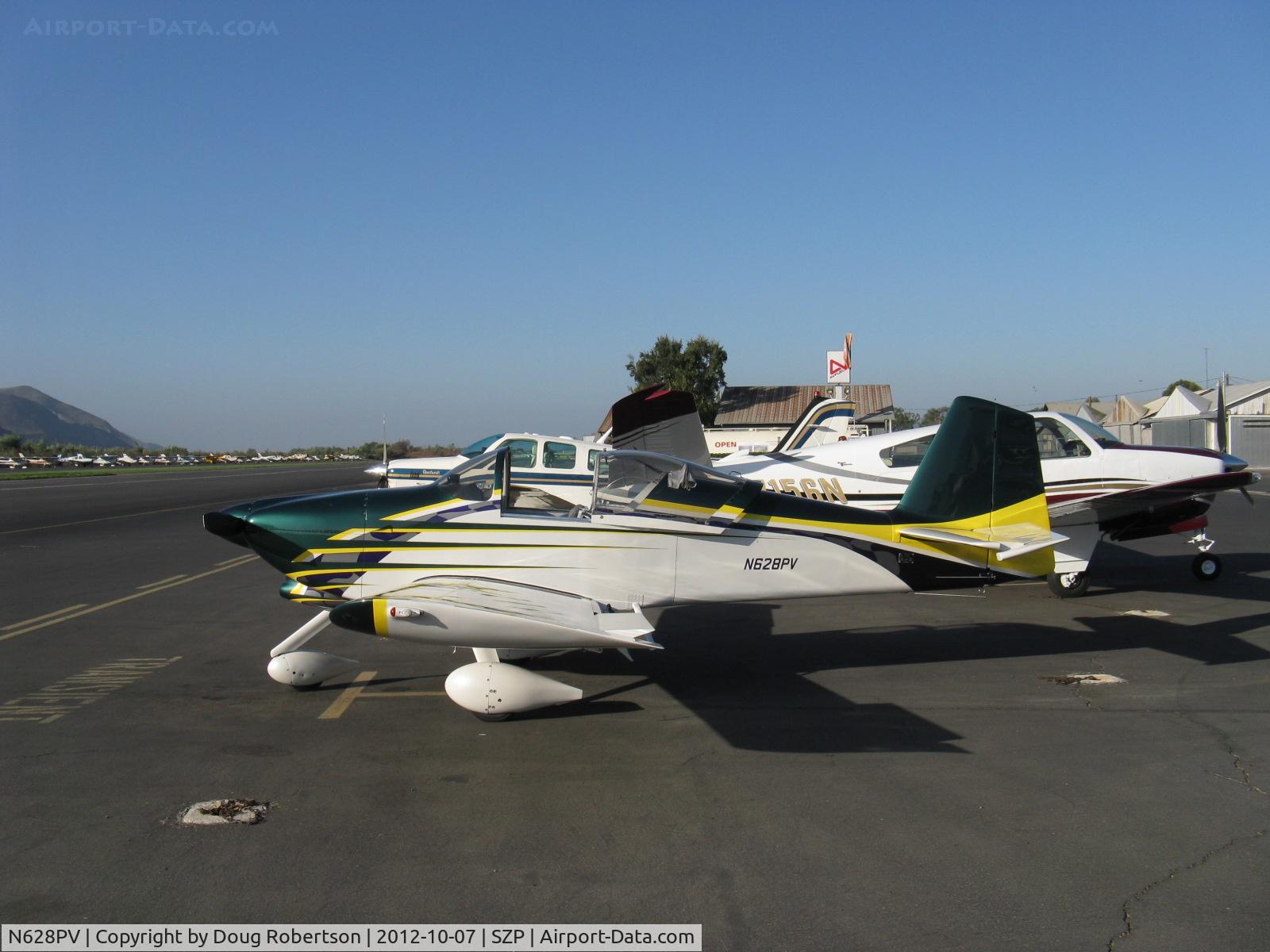 N628PV, 2000 Vans RV-6A C/N 24279, 2000 Rosales ROSALES SPECIAL VAN's RV-6A, Lycoming O-360-A1A 180 Hp, should be a speedy performer as usual RV-6 engine is 160 Hp. Great paint design!