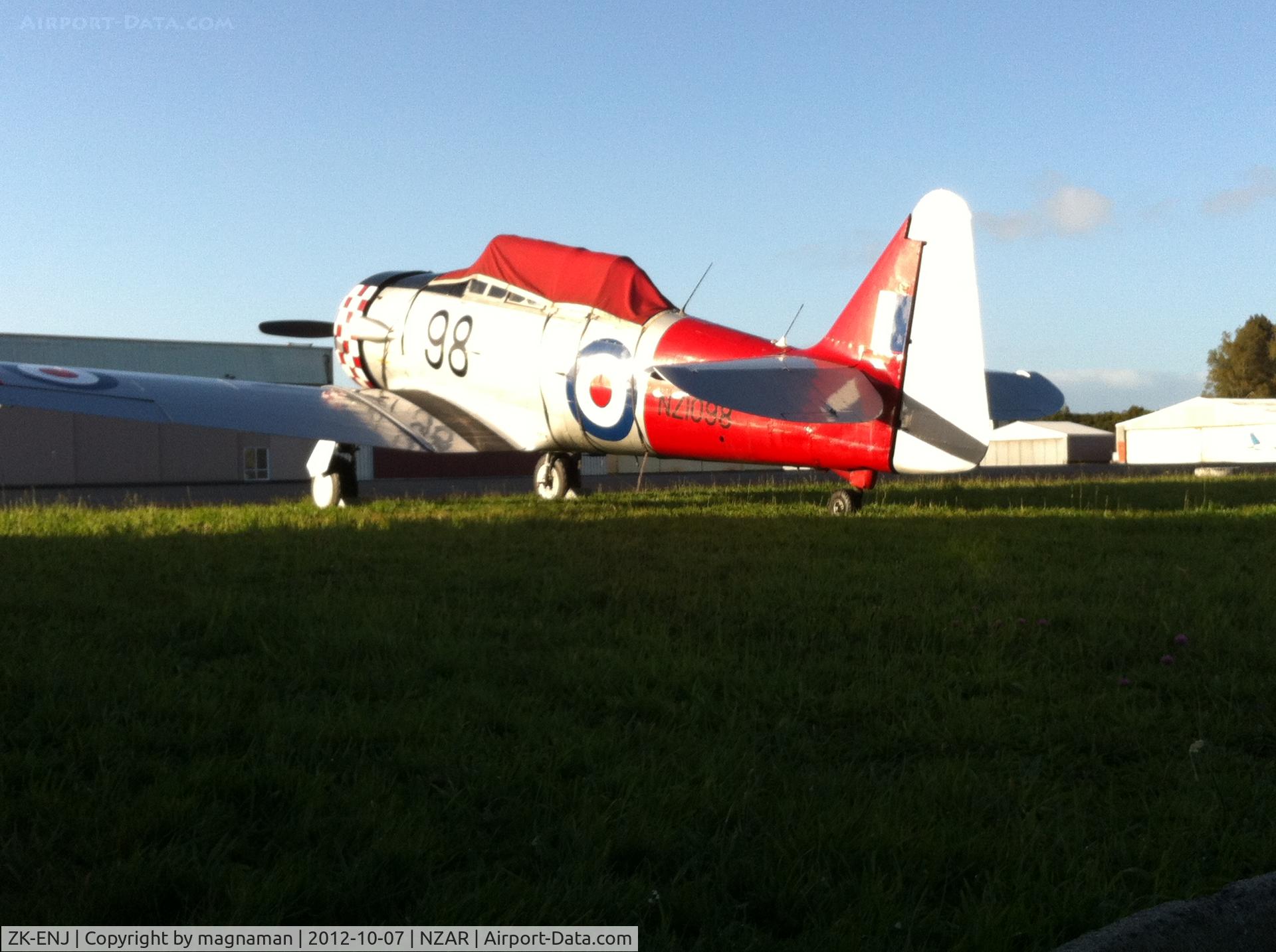 ZK-ENJ, North American AT-6D Harvard II C/N 88-17010, Alias ZK-ENJ / NZ1098 - nice sunny start to day.