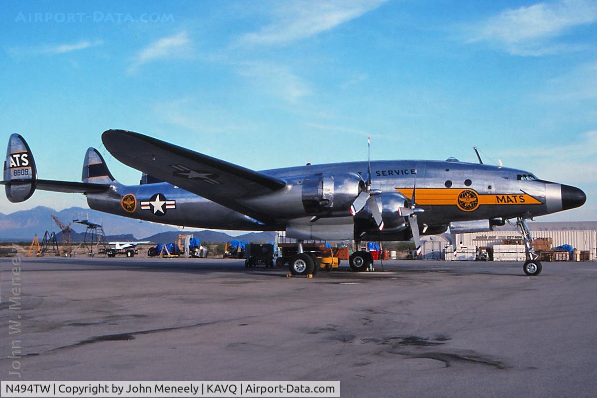 N494TW, 1948 Lockheed L-749A-79 Constellation C/N 2601, March 1993 - Avra Valley Airport, AZ
