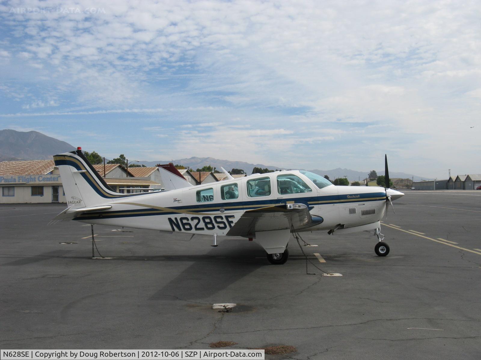 N628SE, 2000 Raytheon Aircraft Company B36TC Bonanza C/N EA-655, 2000 Raytheon-Beech B36TC TURBO BONANZA Jaguar Special Edition, Continental TSIO-520-UB 300 Hp flat opposed six cylinder, three-blade CS prop