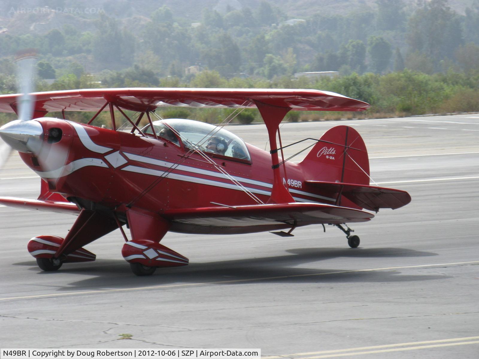 N49BR, Pitts S-2A Special C/N 2212, 1980 Aerotek PITTS S-2A, Lycoming AEIO-540 260 Hp, taxi back