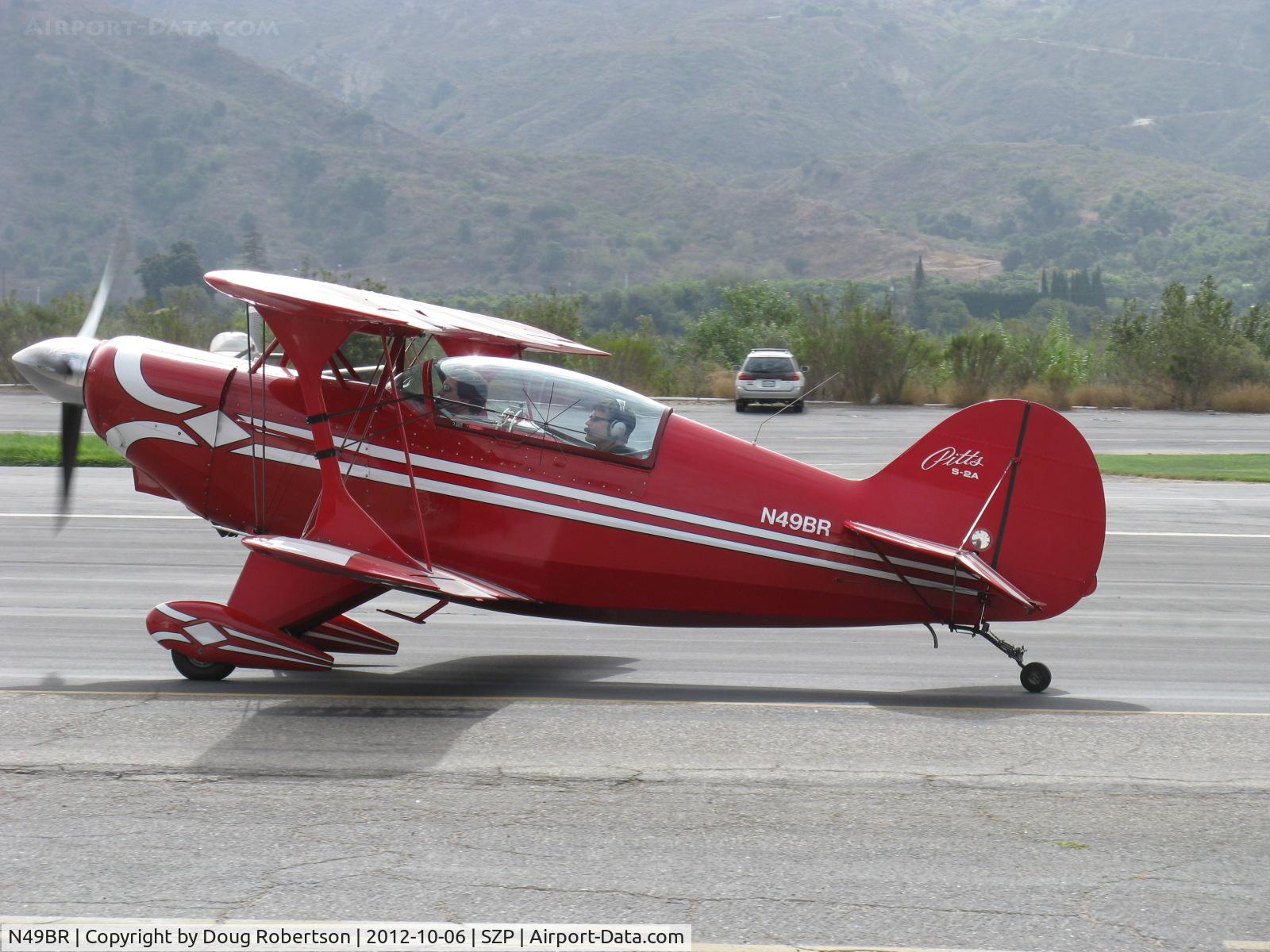 N49BR, Pitts S-2A Special C/N 2212, 1980 Aerotek PITTS S-2A, Lycoming AEIO-540 260 Hp, S-turns taxi