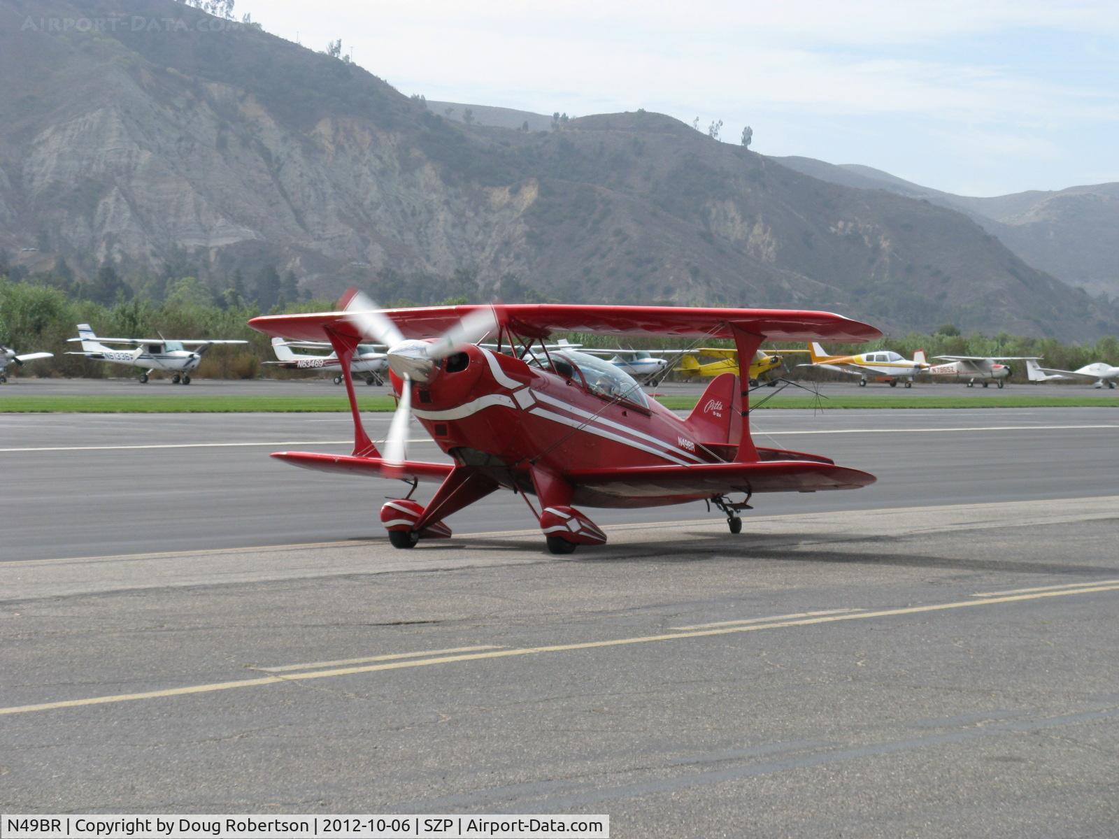 N49BR, Pitts S-2A Special C/N 2212, 1980 Aerotek PITTS S-2A, Lycoming AEIO-540 260 Hp, S-turns taxi